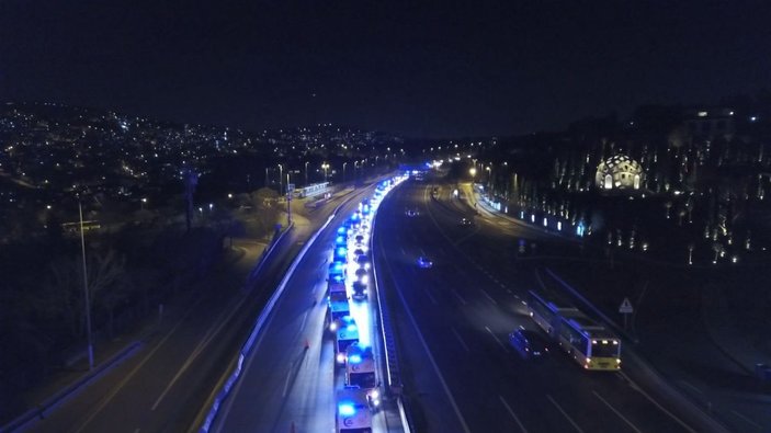 Ankara'dan yola çıkan 61 ambulans İstanbul'a geldi -5
