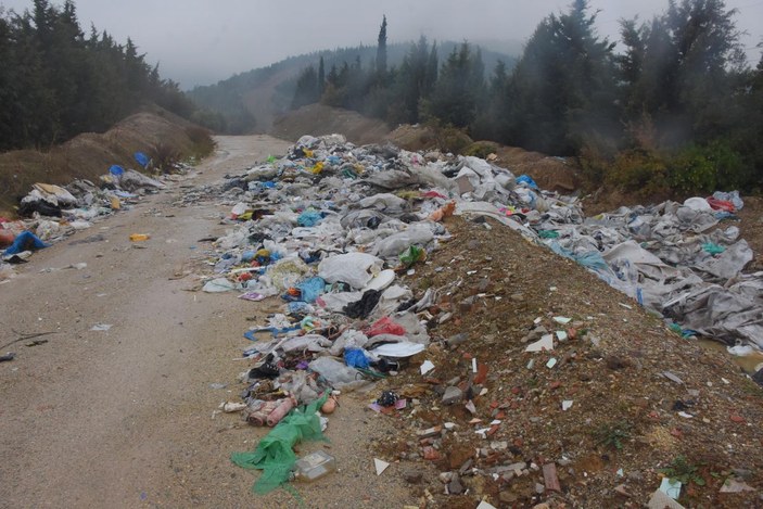 İzmir'de ormanlık alanı çöplüğe çevirdiler
