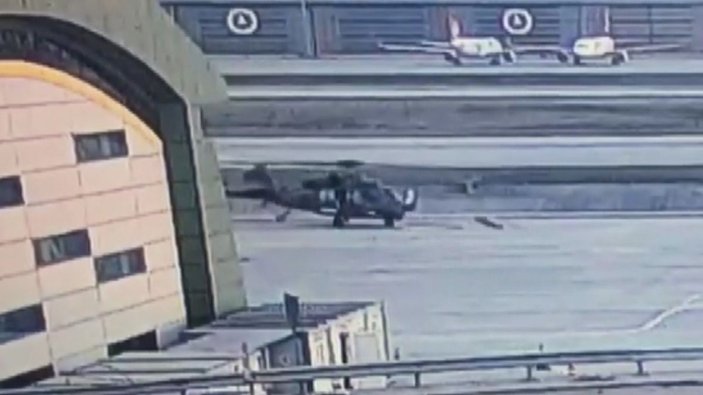 Sabiha Gökçen'deki helikopter kazasının güvenlik kamerası görüntüleri -1