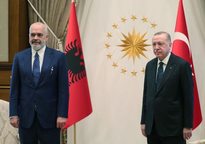 Cumhurbaşkanı Erdoğan, Arnavutluk Başbakanı Rama'yı kabul etti -1