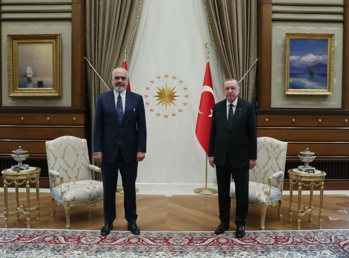 Cumhurbaşkanı Erdoğan, Arnavutluk Başbakanı Rama'yı kabul etti -2