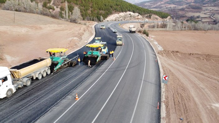 Karadeniz ile İç Anadolu arasındaki ulaşımı rahatlatacak yolda çalışmalar sürüyor -6