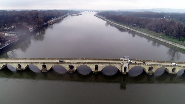 Edirne'de nehirlerin debileri artıyor, sarı alarm verildi -7