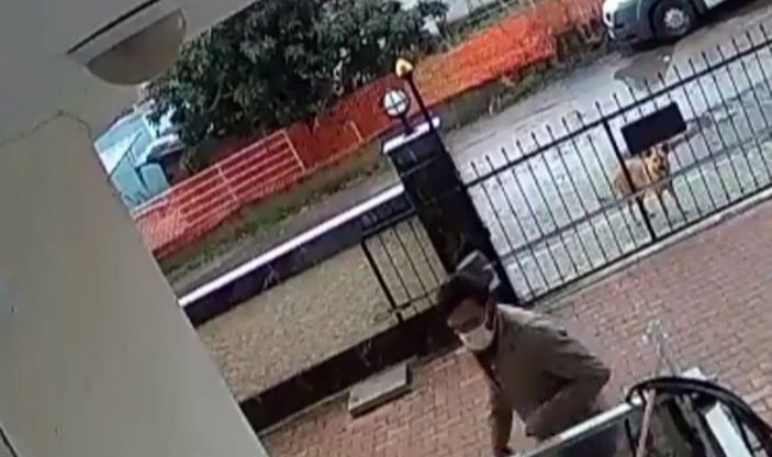 Maskesiz keşif yaptı, ardından maske takıp balkondaki masayı çaldı -2
