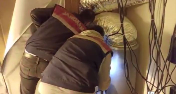 Avcılar'da uyuşturucu serasına dönüştürülen terasa baskın kamerada -8
