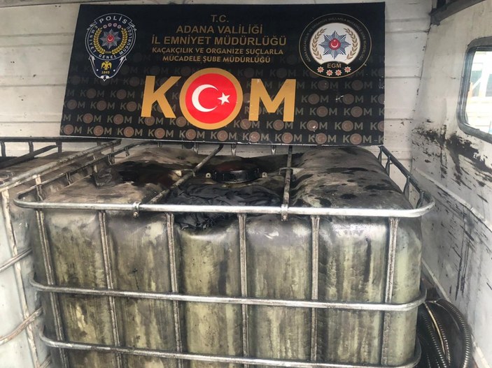 Adana’da 2 bin litre kaçak akaryakıt ele geçirildi -2