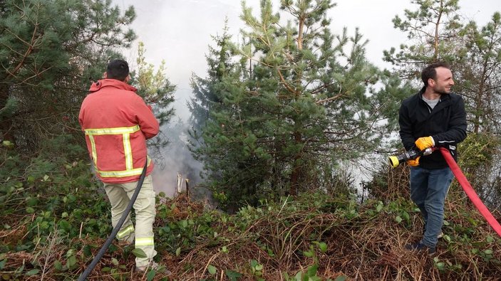 Trabzon'daki orman yangını kontrol altına alındı -1