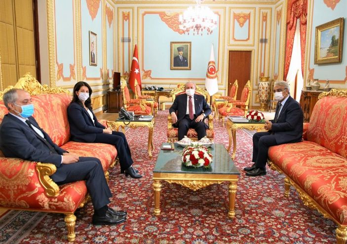 HDP'li Buldan ve Sancar'dan TBMM Başkanı Şentop'a ziyaret -1