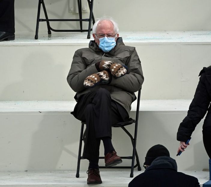 Sosyal medyada viral olan Sanders’ın eldivenleri seri üretilecek -1