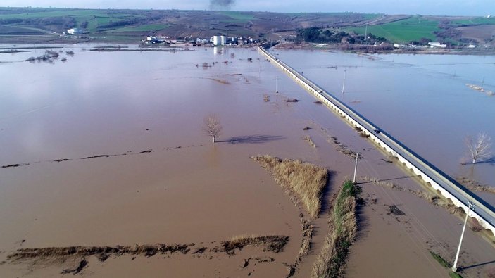 'Turuncu alarm' verilen Ergene Nehri taştı -6