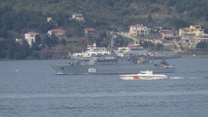 Rusya mayın tarama gemisi, Çanakkale Boğazı'ndan geçti -5