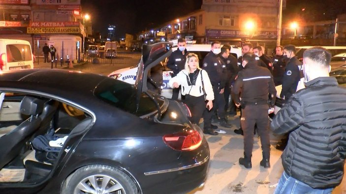 Ümraniye'de aracını polisin üzerine sürüp kaçan alkollü sürücü ehliyetsiz çıktı