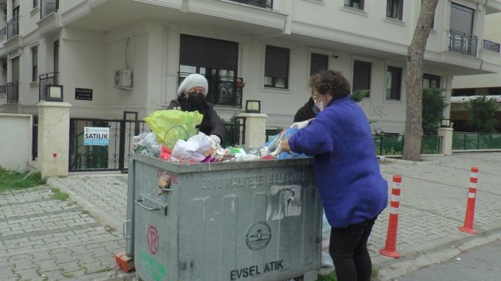 Maltepeli kadınlar, belediyeye destek için çöp topladı -3