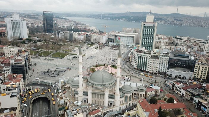 Taksim meydanı'ndaki cami tamamlanmak üzere... Son durum havadan görüntülendi -5