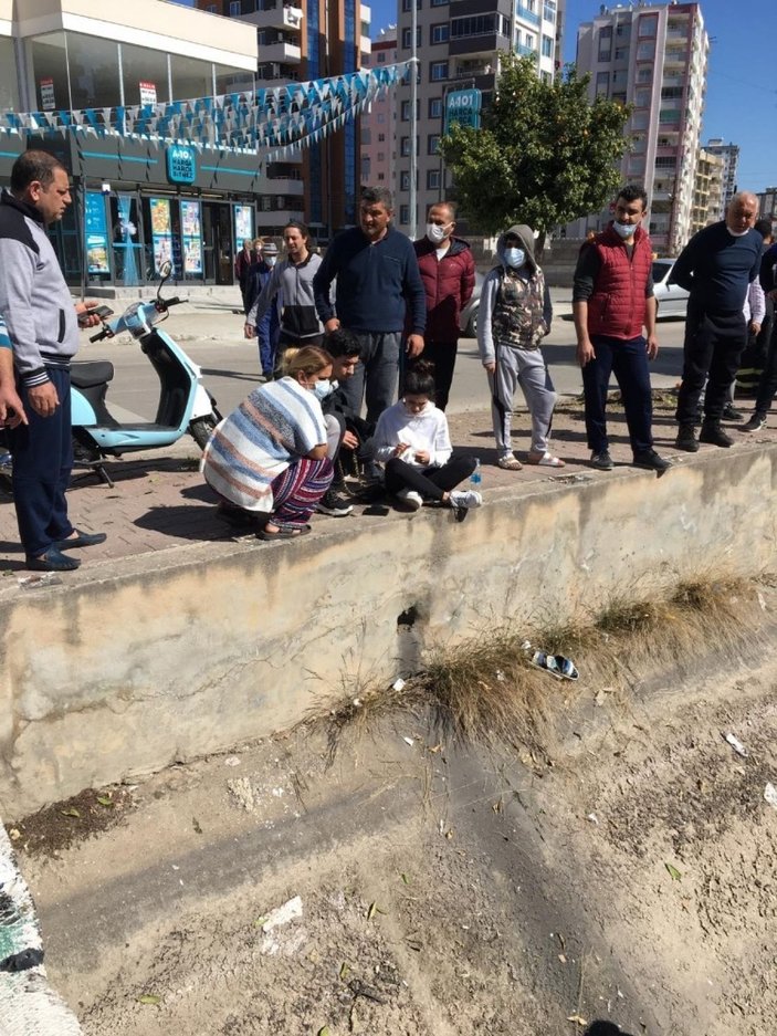 Adana'da kısıtlamayı ihlal eden kadın aracıyla kanala uçtu