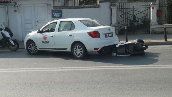 (Özel) Sarıyer’de feci kaza: Motosikletli otomobilin altına girdi -5