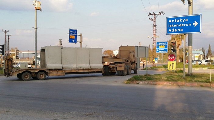 Suriye sınırına tank ve beton blok sevkiyatı -6