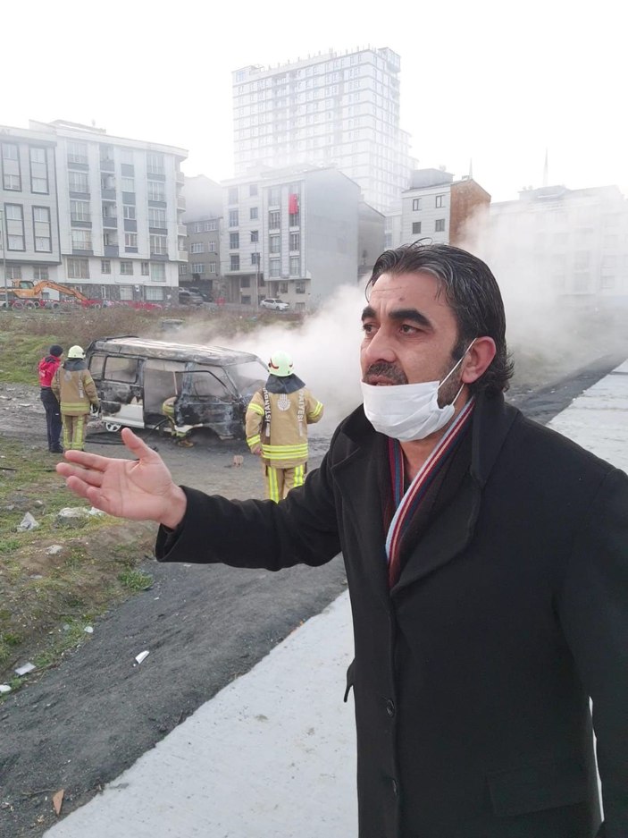 Esenyurt'ta çocukları gösterilmeyen baba aracını yaktı