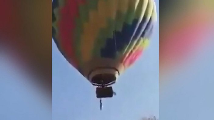 Meksika’da sıcak hava balon turundaki korku dolu anlar kamerada -2