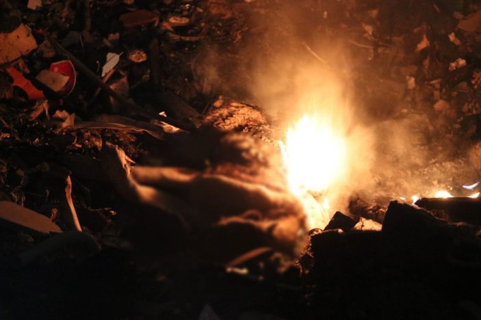 Ankara'da, çöplükte yanmış köpek ölüsü bulundu -1