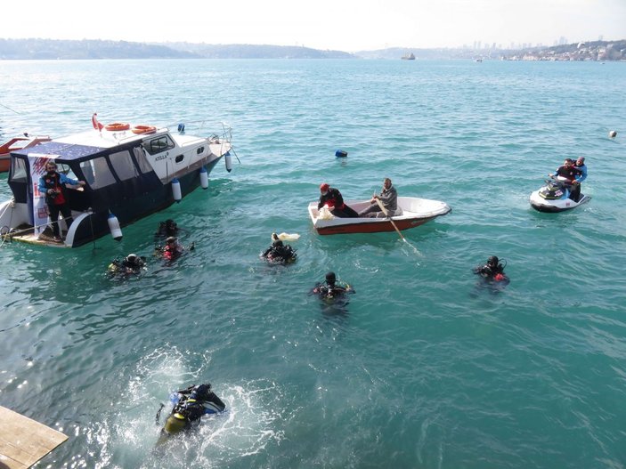 Gönüllü dalgıçlar Boğaz'da temizlik yaptı -4