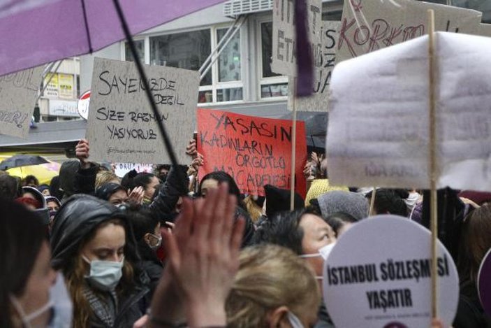 Ankara'da 'İstanbul Sözleşmesi' kararı protesto edildi -4