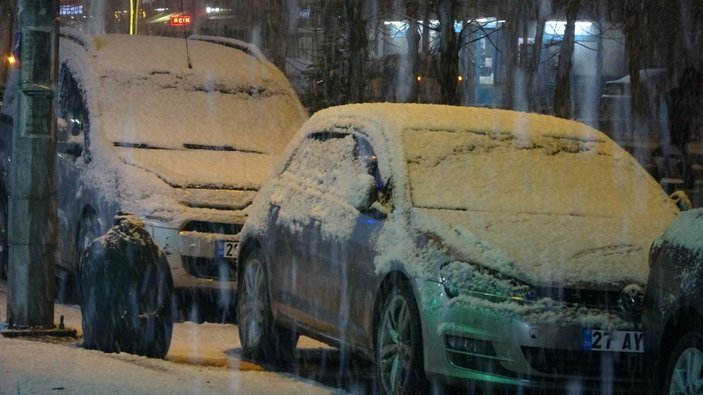 Yüksekova'da Mart ayında lapa lapa kar yağdı