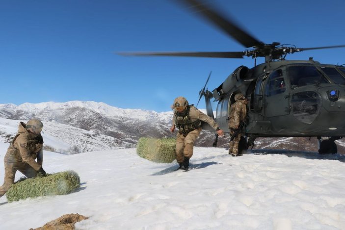 Tunceli'de askeri helikopter, bu kez yaban hayvanları için havalandı -5