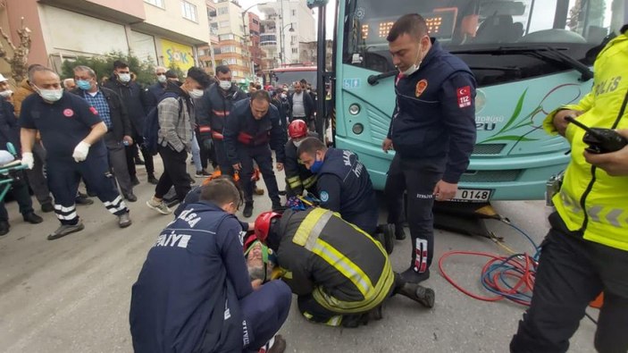 Otobüsün altında sürüklenen kadının mucize kurtuluşu kameralara yansıdı -6