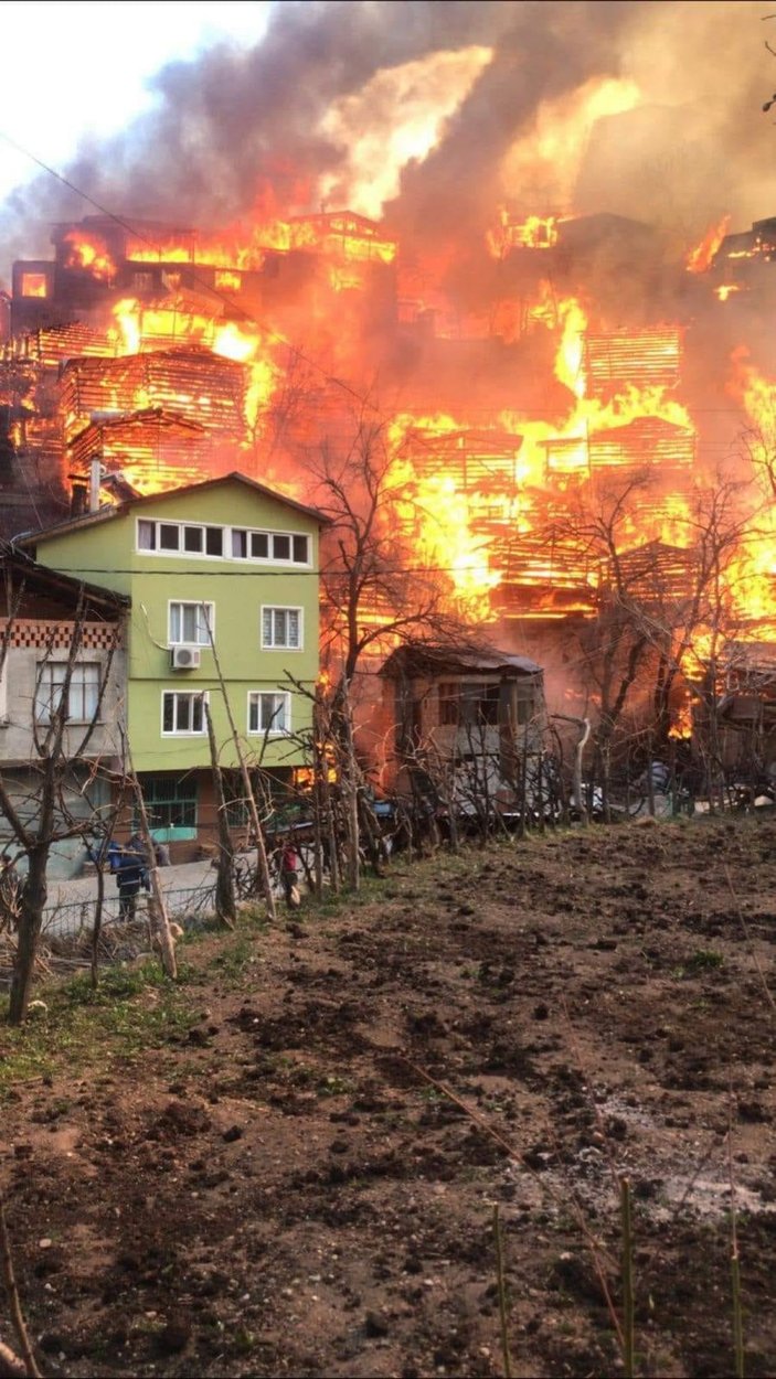 Artvin Dereiçi köyü yangın