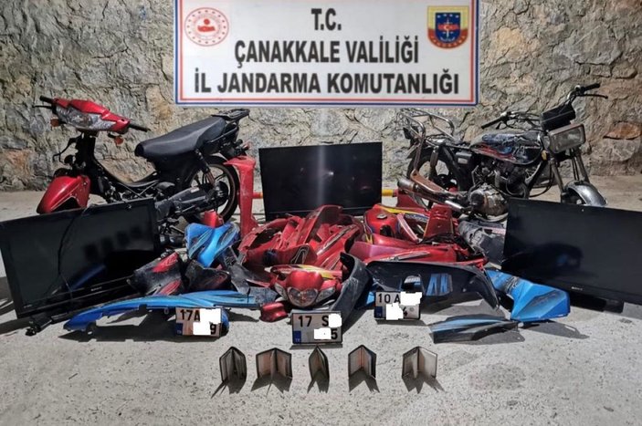 Çanakkale'de motosiklet hırsızlığı şüphelileri yakalandı -1