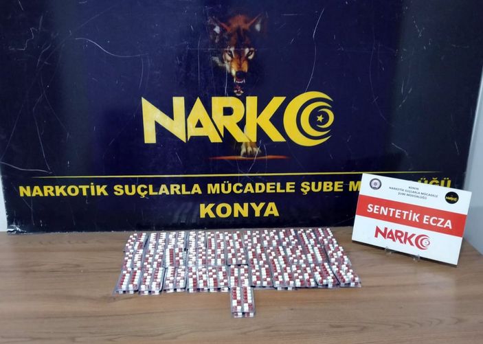 Konya'da 952 uyuşturucu hap ele geçirildi: 1 gözaltı -1