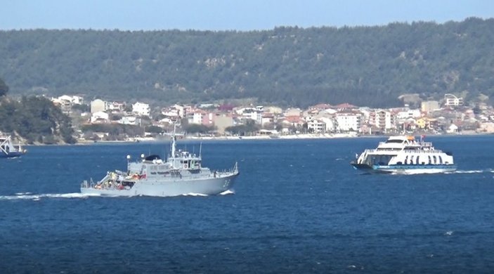 Çanakkale Boğazı’ndan Bulgar mayın avcı gemisi geçti -4