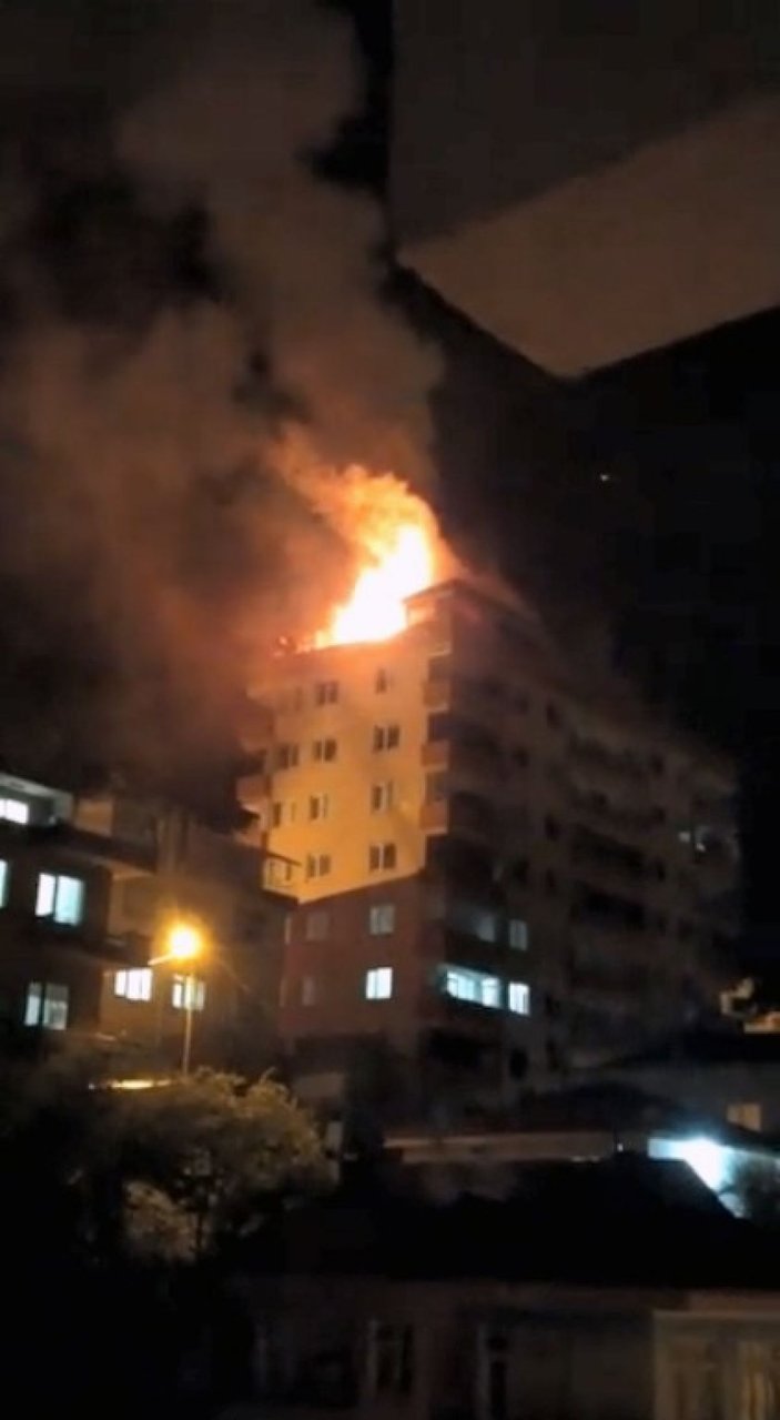 Giresun’da 6 katlı binada yangın