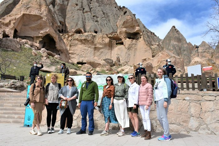 Kapadokya'nın gözdesi Selime Katedrali'nde Rus turist ilgisi -8