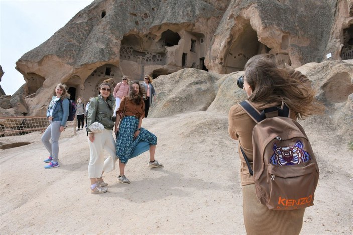 Kapadokya'nın gözdesi Selime Katedrali'nde Rus turist ilgisi -7