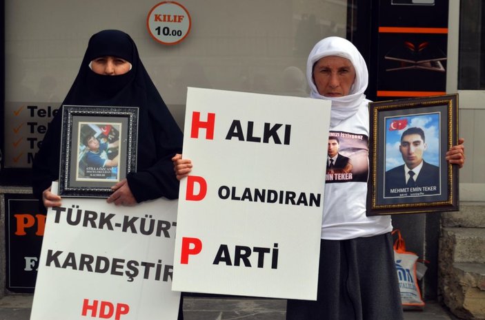 Muş'ta, 2 ailenin HDP önündeki evlat nöbetine destek -5