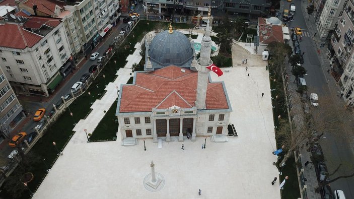 Restorasyon sonrası bugün açılacak Teşvikiye Camii havadan görüntülendi -6