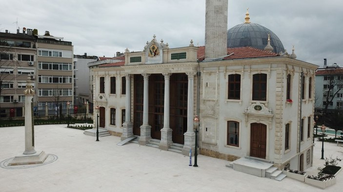 Restorasyon sonrası bugün açılacak Teşvikiye Camii havadan görüntülendi -2