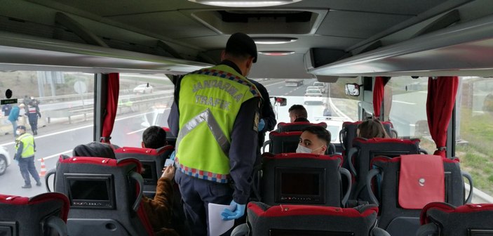 İstanbul'da jandarma ekiplerinden yolcu otobüslerine denetim -2