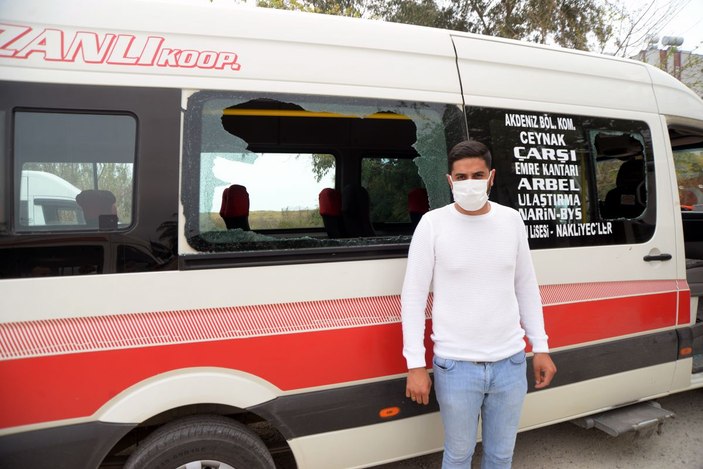 Mersin'de minibüsçüler arasında hat kavgası; korku dolu anlar -4