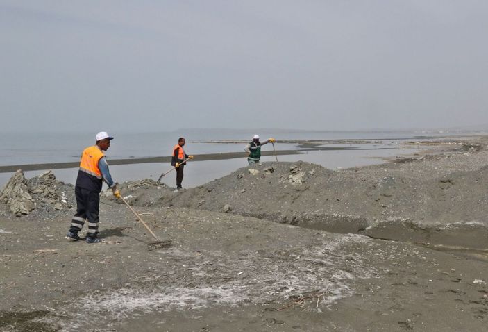 Van Gölü sahilinde 10 ton çöp toplandı -2