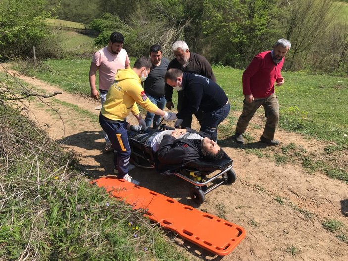 Tarlada çalışırken ayağını çapa makinesine kaptırdı -3