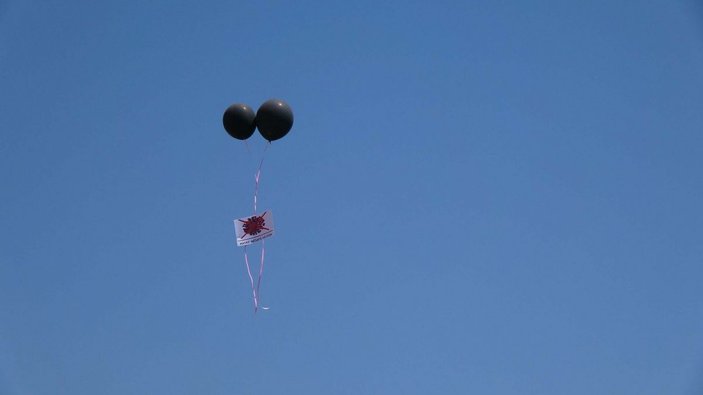 Çocuklar, koronavirüsün son bulması için gökyüzüne siyah balonlar bıraktı -2