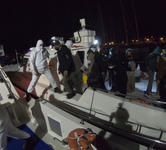 Yunan unsurları tarafından geri itilen 137 düzensiz göçmen kurtarıldı -2