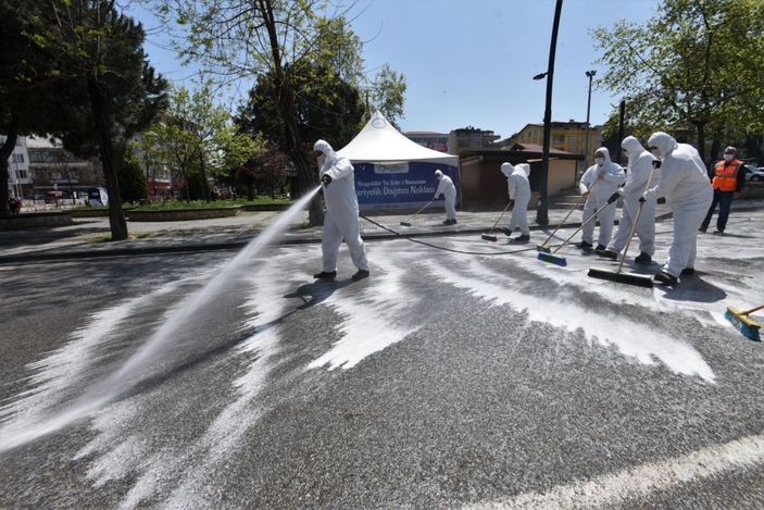Ordu’da sokakları yıkanıyor -4