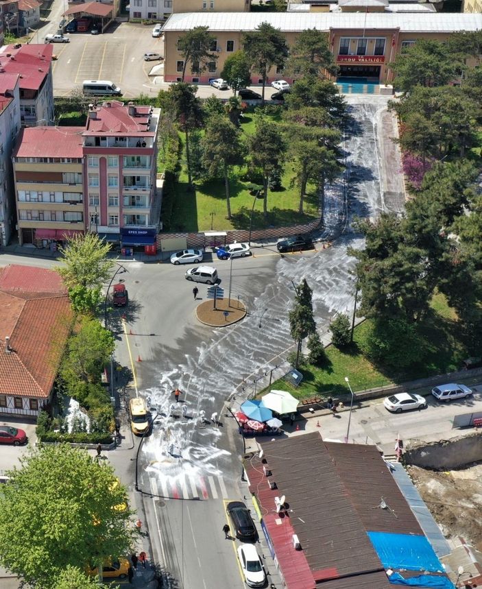 Ordu’da sokakları yıkanıyor -6