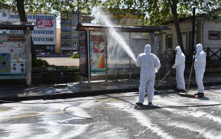 Ordu’da sokakları yıkanıyor -2