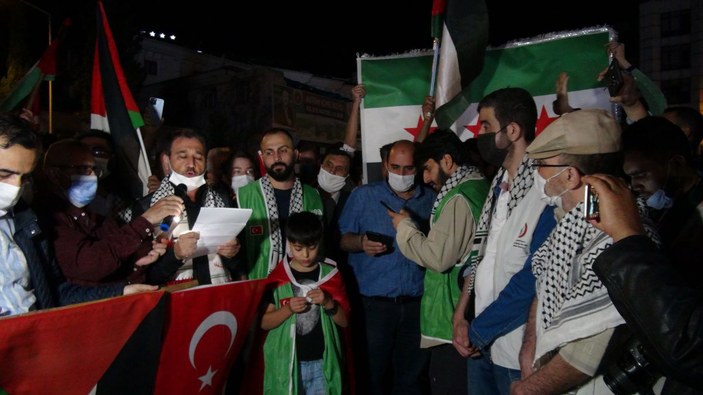 Türkiye'nin dört bir yanında Kudüs ve Filistin için destek gösterileri