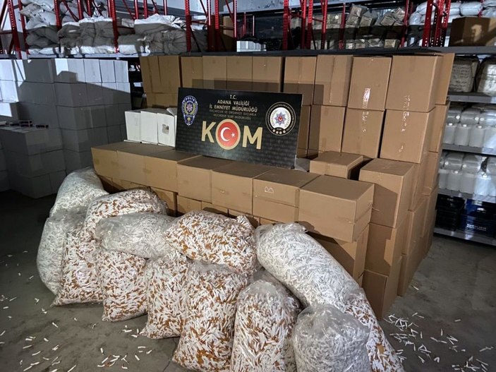 Adana’da 6,4 milyon kaçak makaron ele geçirildi -1
